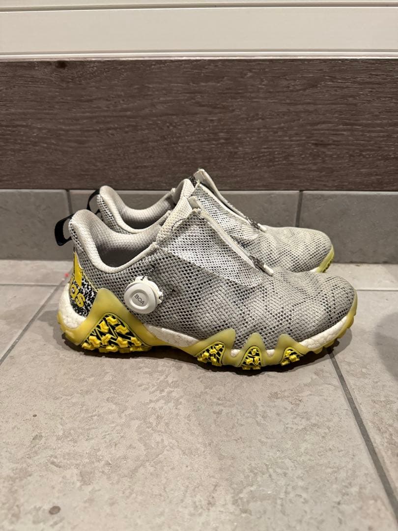 adidas ゴルフシューズ BOAシステム グレー/イエロー