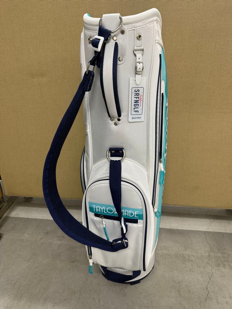 TAYLORMADE キャディバッグ ホワイト・ブルー・グリーン