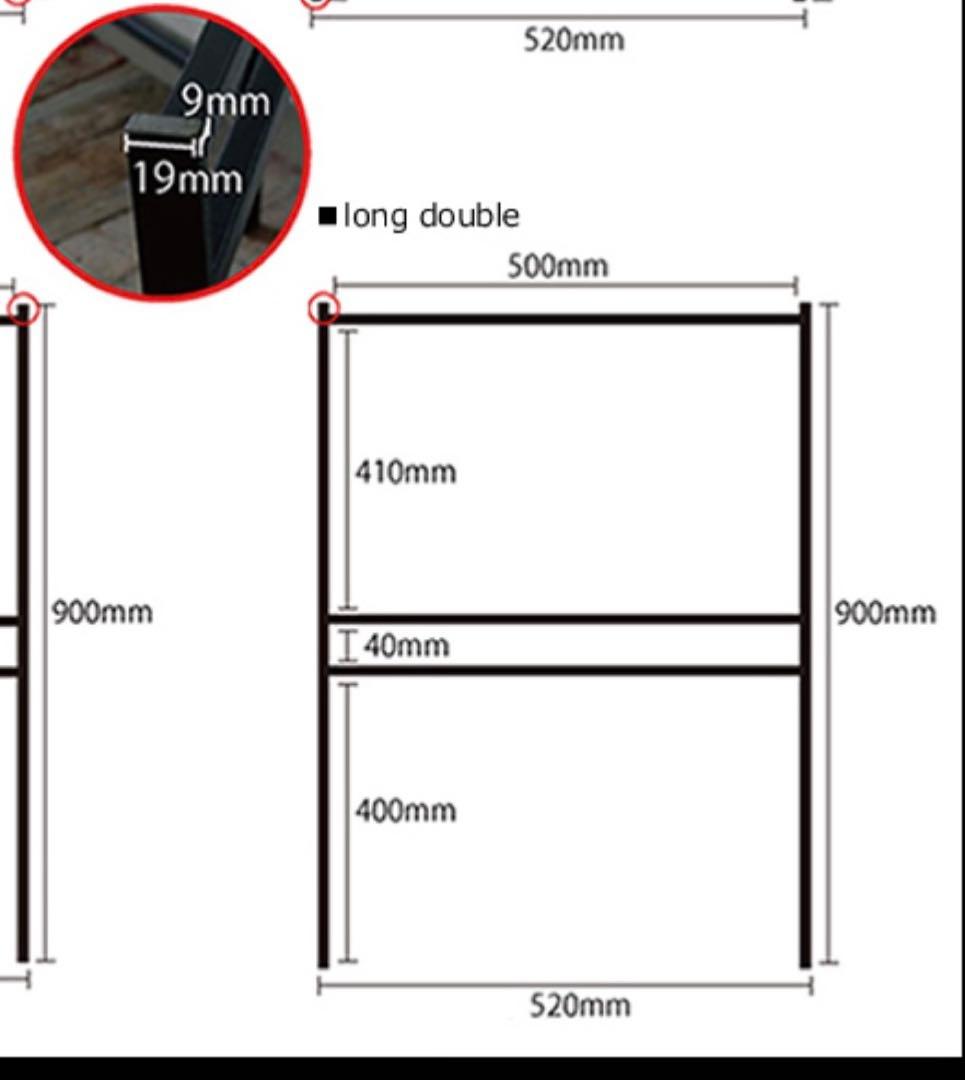 SQUARE アイアンラック　鉄脚のみ　アイアンレッグ