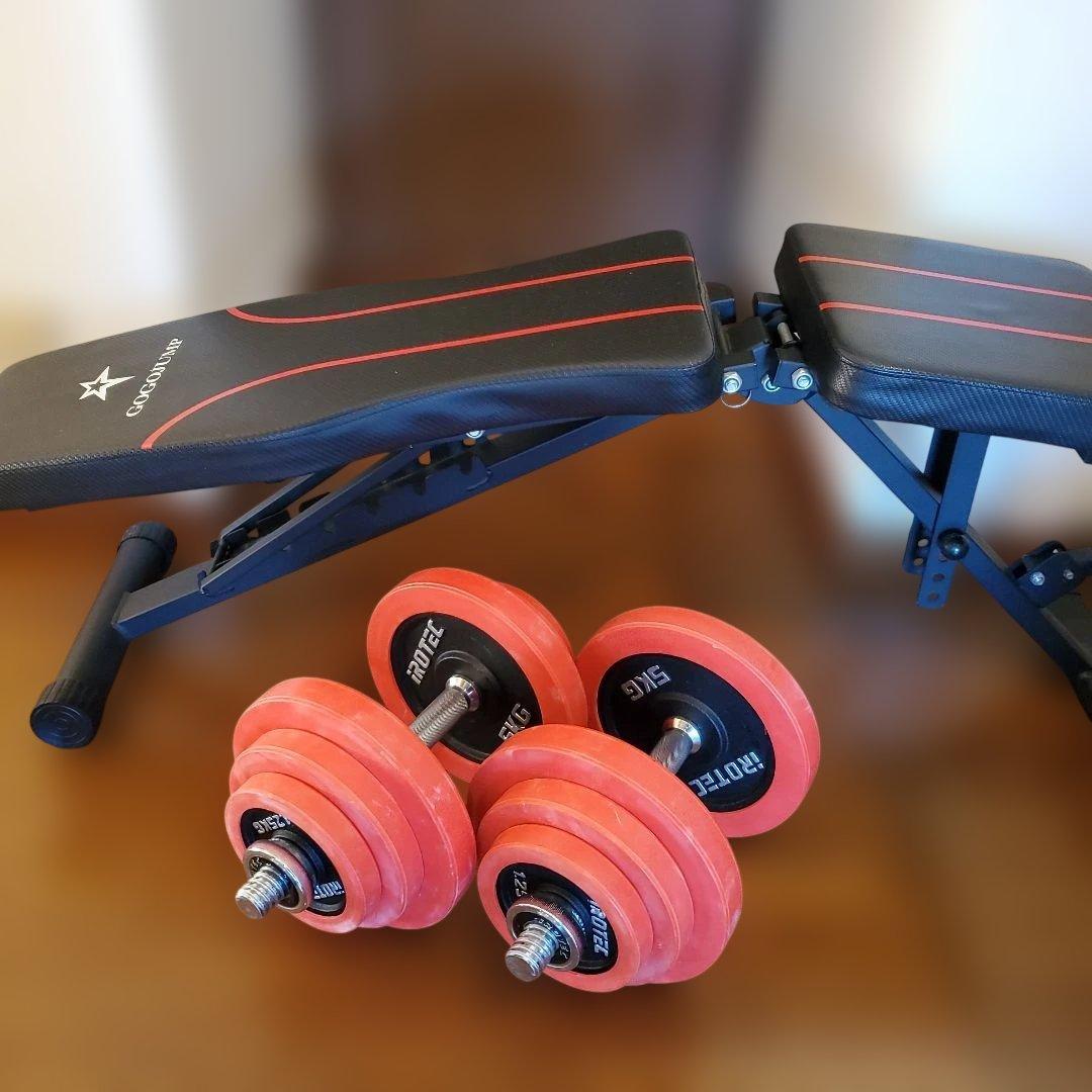 ダンベル 約40kg トレーニングベンチ セット