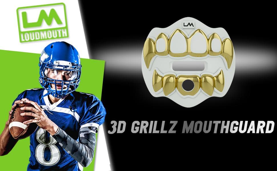 【特価】Loudmouth3Dクローム グリルズブリン ホワイト／ゴールド