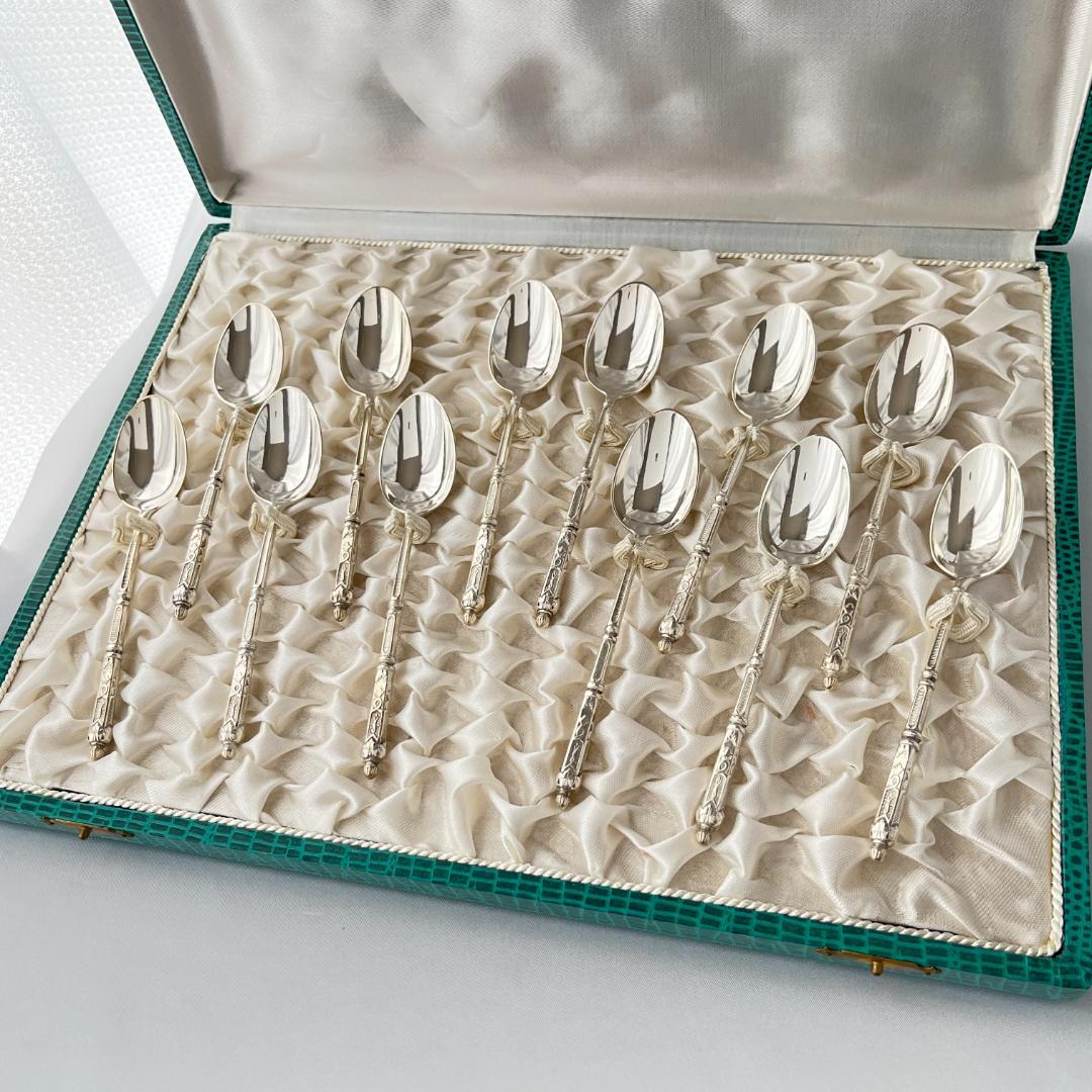 【SFAM】 ロシア様式のコーヒースプーン 12本組 仏蘭西 13.5cm