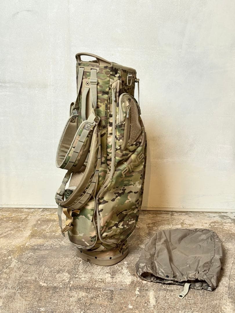 【US限定】PING 迷彩 キャディバッグ スタンド付き カモフラ柄