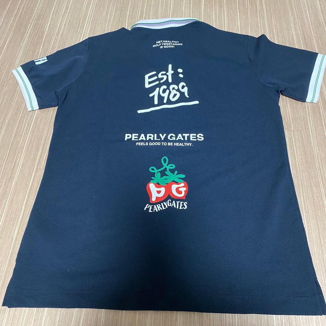 新品タグ付き　PEARLY GATES ポロシャツ ネイビー　サイズLL