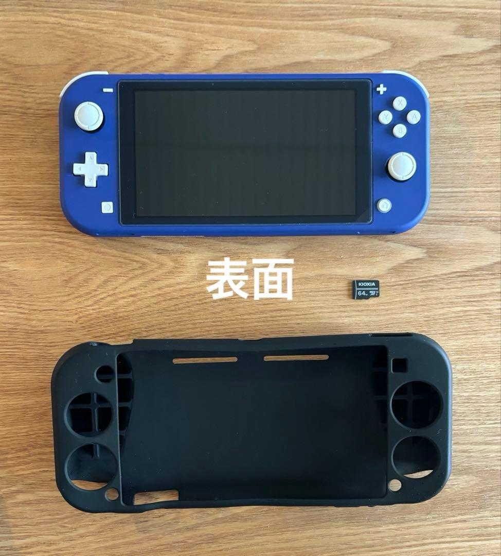 【64GBカード・電源・カバー・保護フィルム・箱付き】ニンテンドースイッチライト