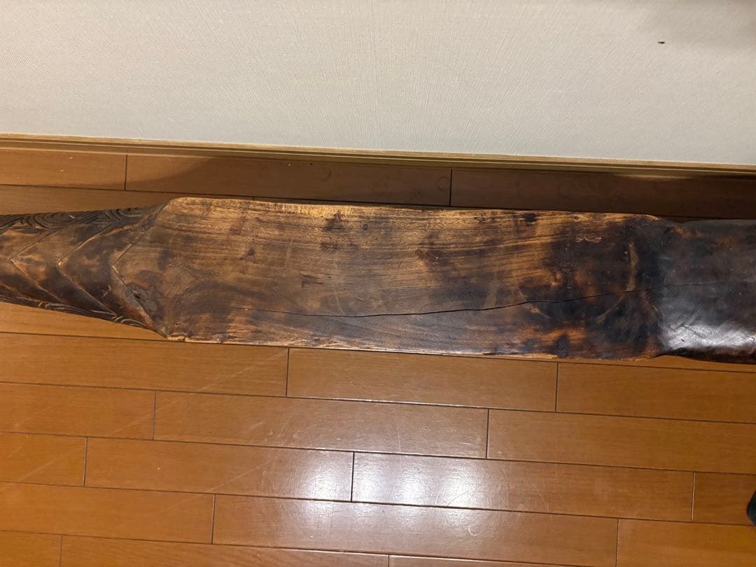 ワニ　木製　木彫り　アンティーク　鉢置　オブジェ