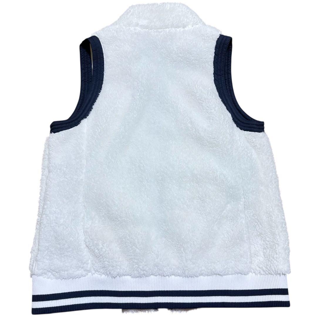 ellesse エレッセボアベスト Mサイズ ホワイト/ネイビーテニスウェア