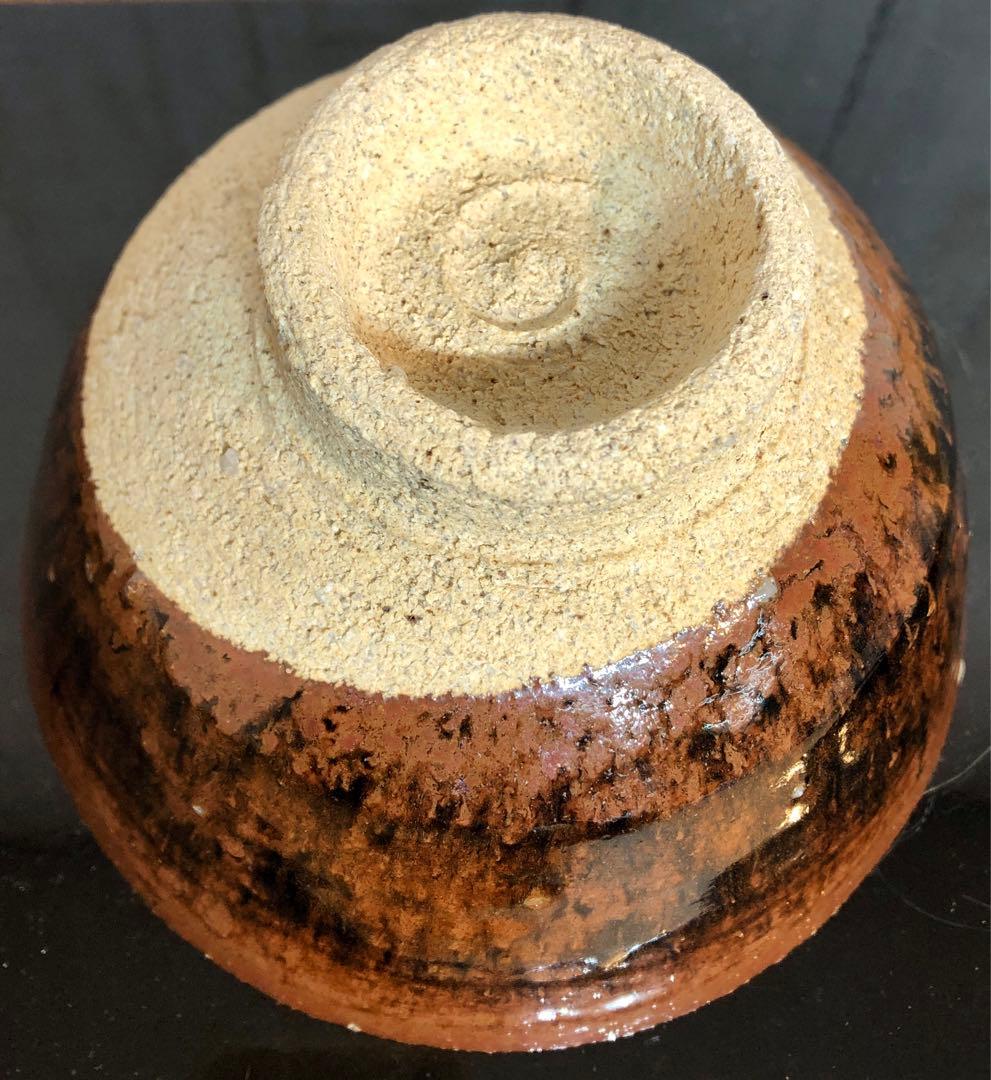 〈未使用〉茶色のツヤが美しい　明日香焼　脇田宗孝造　奈良　茶道具 茶道 茶碗