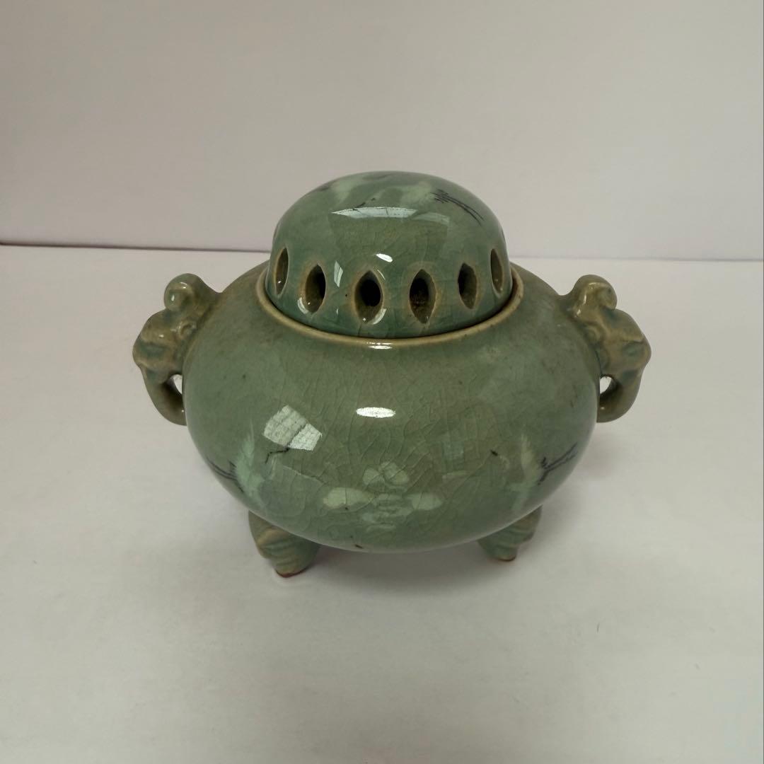 高麗　青磁　在銘　香炉　送料込み