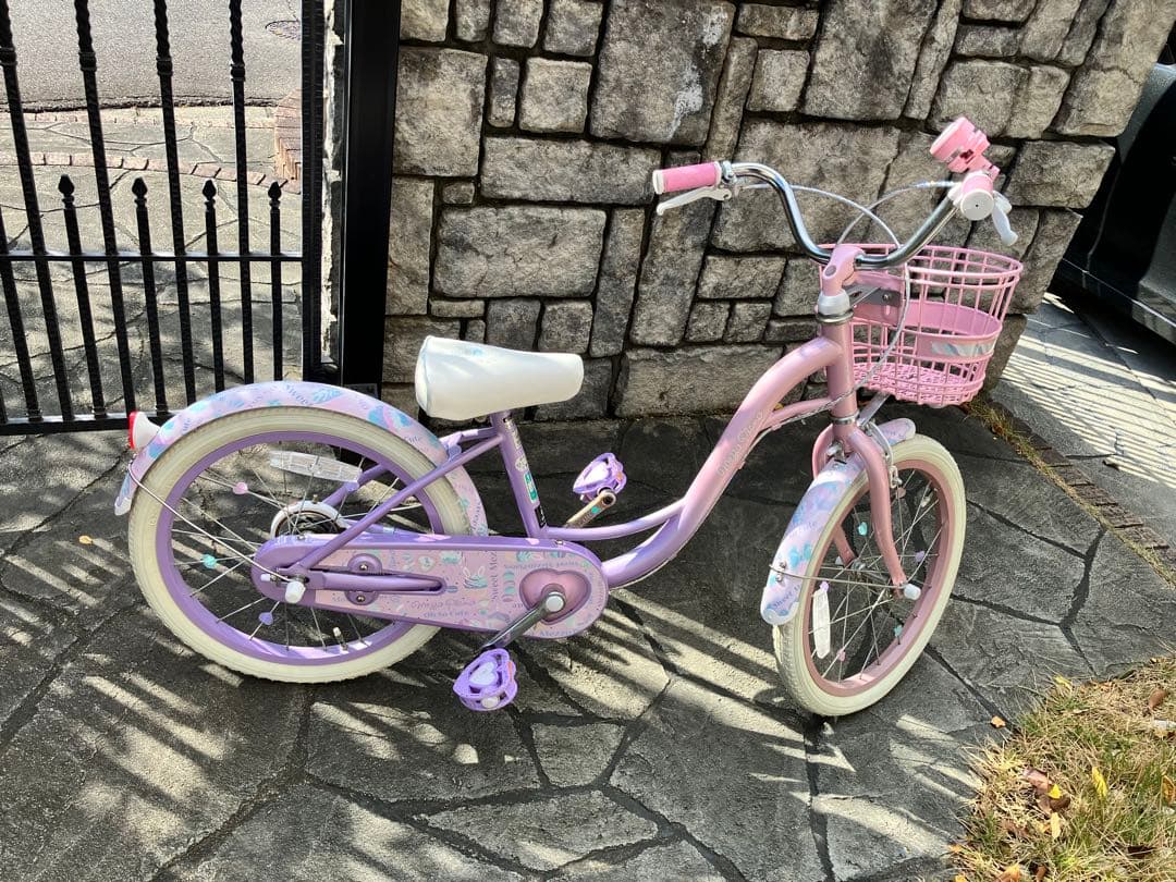 定価3万以上★2023年メゾピアノ 18インチ 子供用 自転車ピンク紫