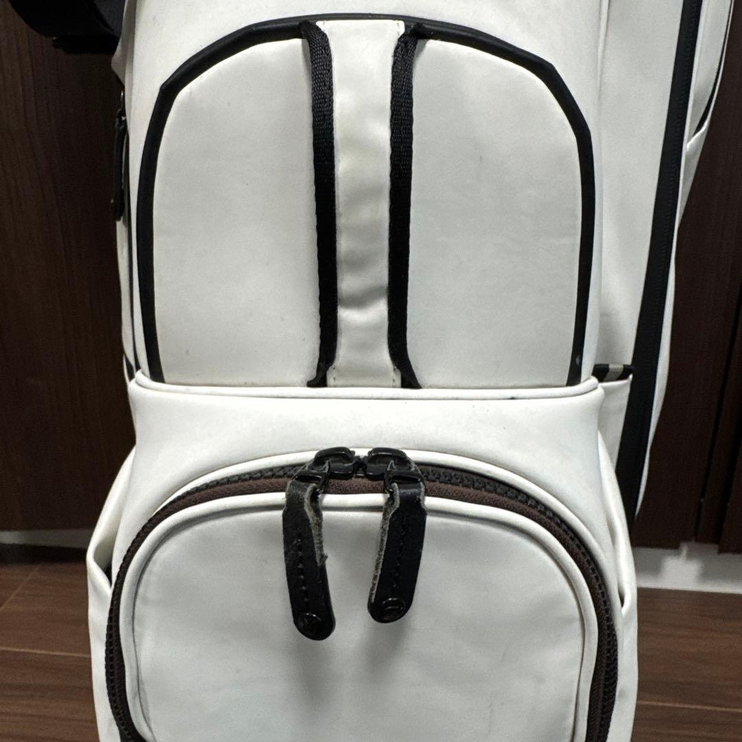 VESSEL Player 3.0 キャディバッグ ホワイト フード　カバー付き