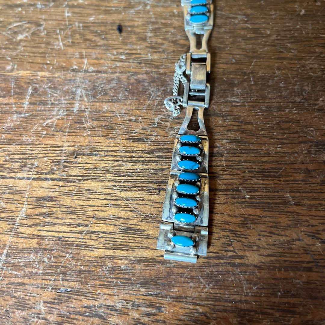 ヴィンテージ　シルバー　ターコイズウォッチブレスレット