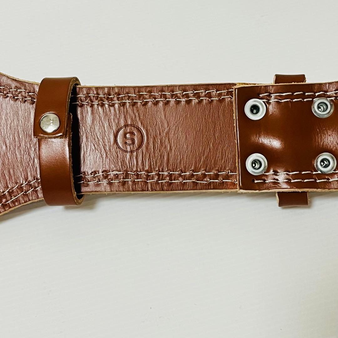 新品同様 GOLD'S GYM プロレザー ベルト ブラウン S ゴールドジム