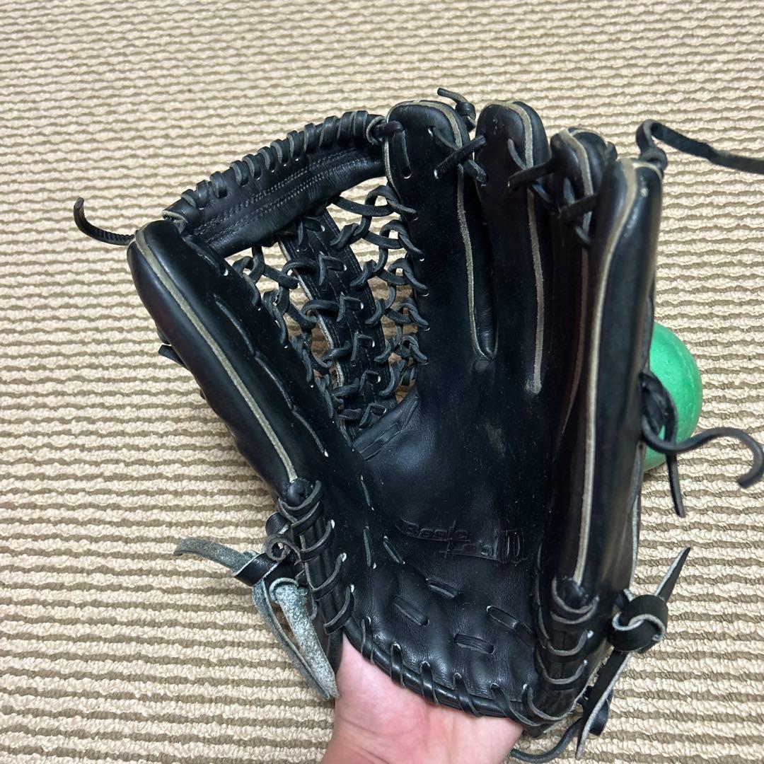 Wilson 軟式グローブ 右投げ用 ブラック 型付けボール