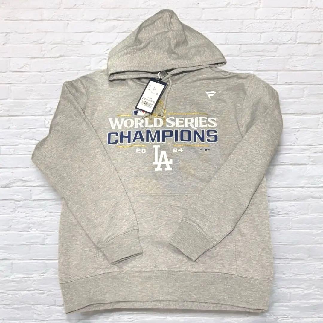 新品 2024 ドジャース ワールドシリーズチャンピオン【XL】パーカー グレー