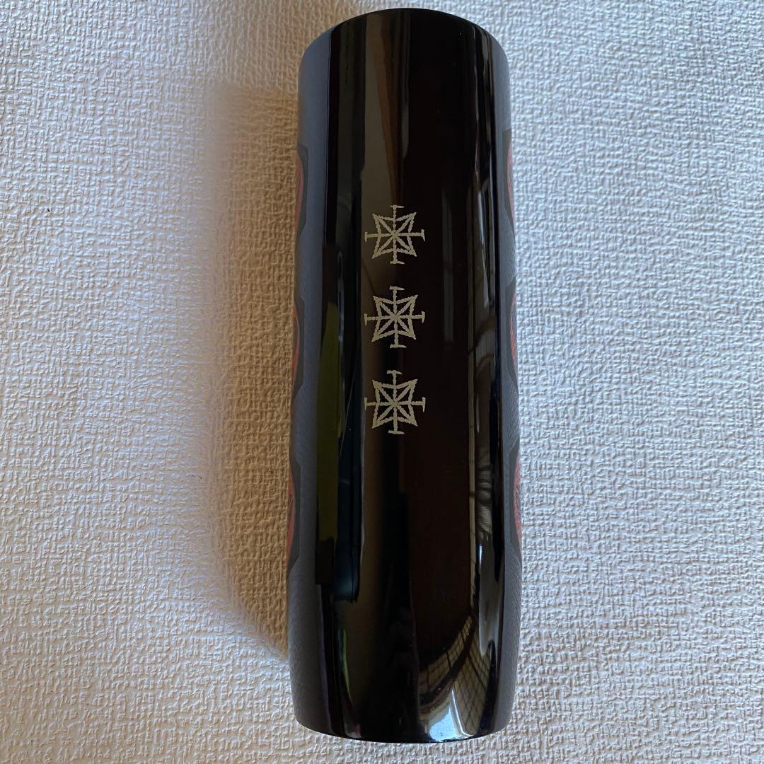 希少✨日展作家 乃生須将己作 花生　花器　花瓶　木製漆器　伝統工芸　漆芸　蒟醤塗