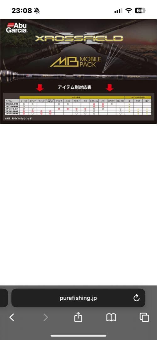 Abu Garcia クロスフィールドモバイル　XRFS-835M-MB
