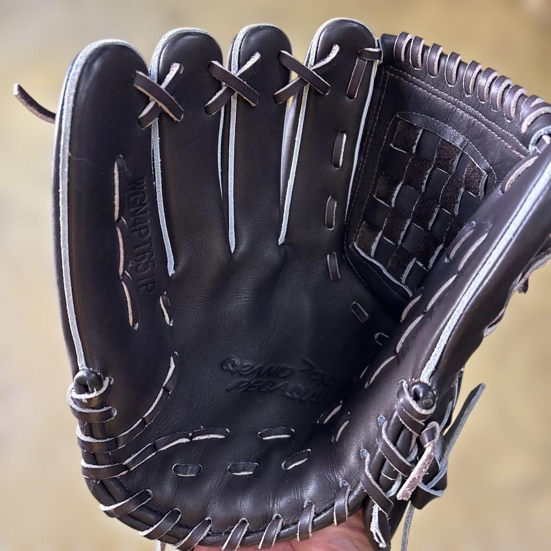 新品未使用ワールドペガサス硬式軟式野球グローブ ダークブラウン左利き用