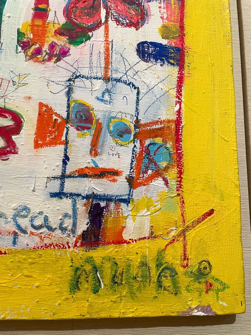 【真作】玉川宗則「Bread！」2016年 アクリル 直筆サイン入り 一点物